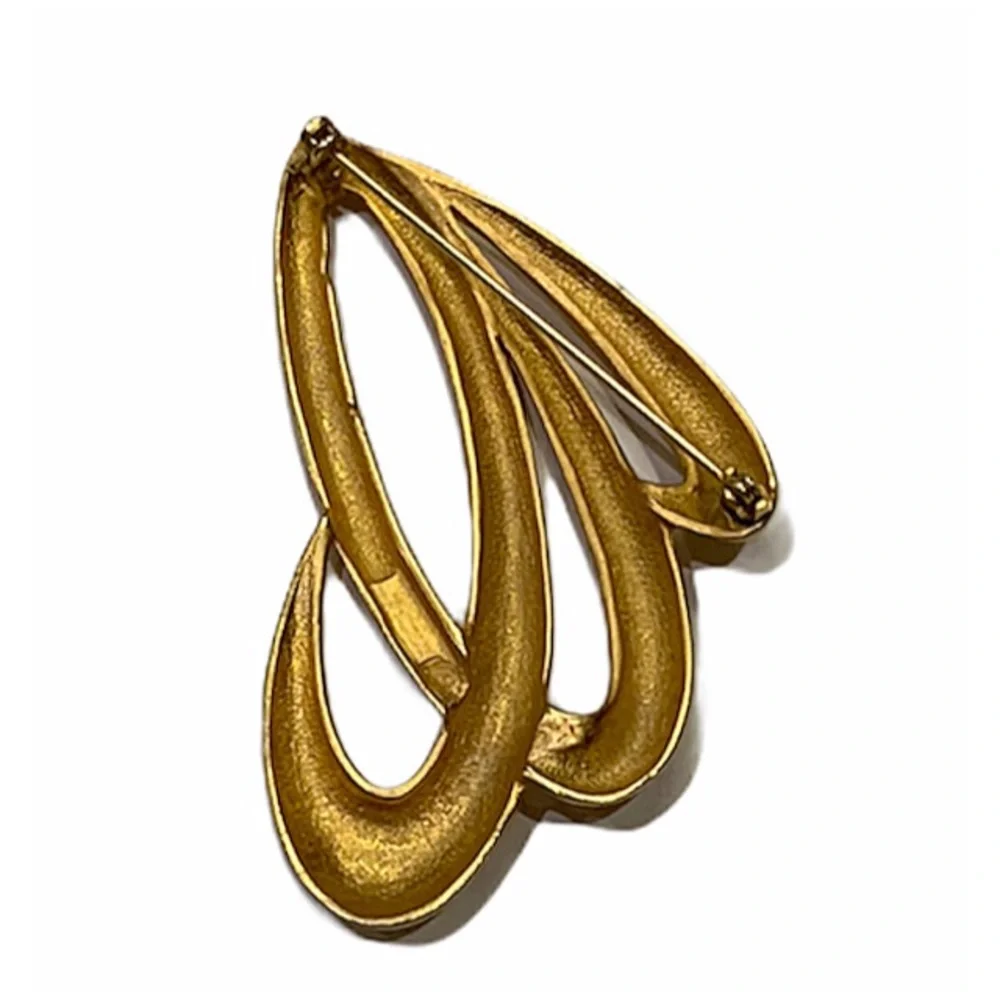 Vintage Brooch Collectible Mate Gold-tone Coiled Brooch